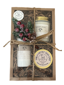 Vanilla+Chestnut Winter Collection Gift Box (Lotion, Sugar Scrub, Candle)